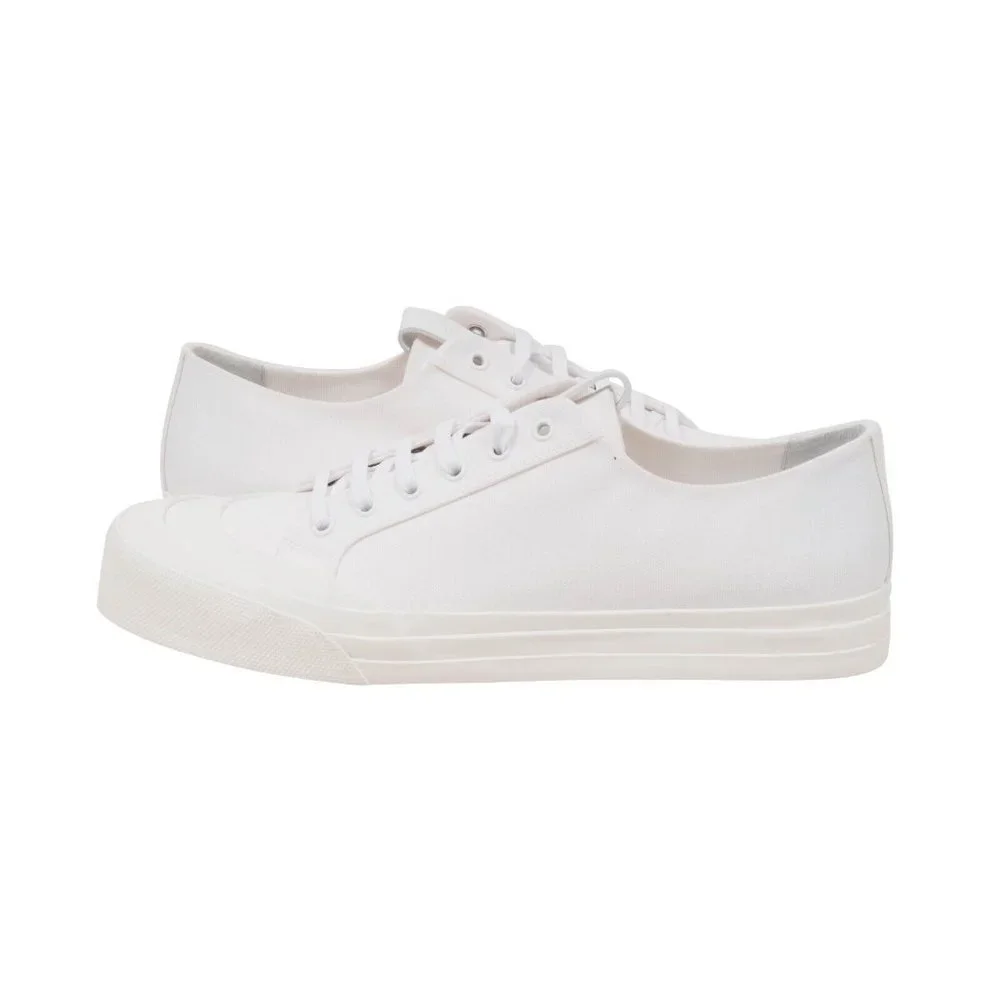 Bottega Veneta Mens Speedster Sneakers 45 US12 White Canvas Low Top Trainers - Picture 4 of 9